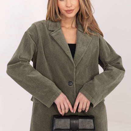 Rue Paris Women's Professional Tailored Jacket with Pockets & Lining