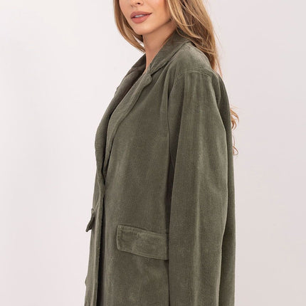 Rue Paris Women's Professional Tailored Jacket with Pockets & Lining