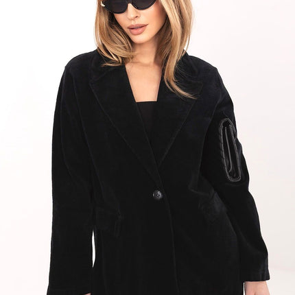 Rue Paris Women's Professional Tailored Jacket with Pockets & Lining