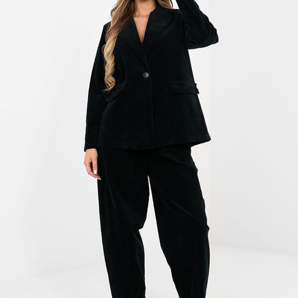 Rue Paris Women's Professional Tailored Jacket with Pockets & Lining