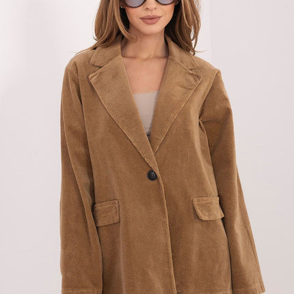 Rue Paris Women's Professional Tailored Jacket with Pockets & Lining