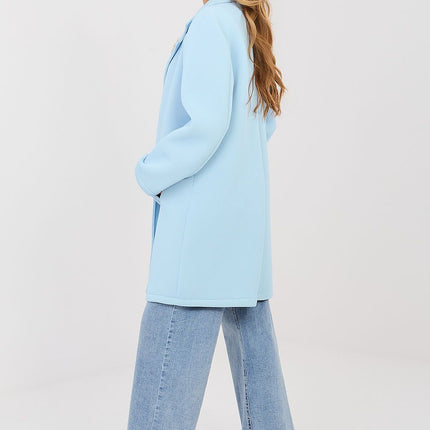 Rue Paris Professional Longline Coat with Pockets and Belted Waist