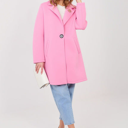 Rue Paris Professional Longline Coat with Pockets and Belted Waist