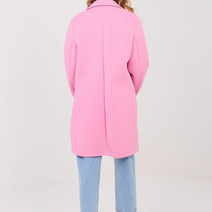 Rue Paris Professional Longline Coat with Pockets and Belted Waist