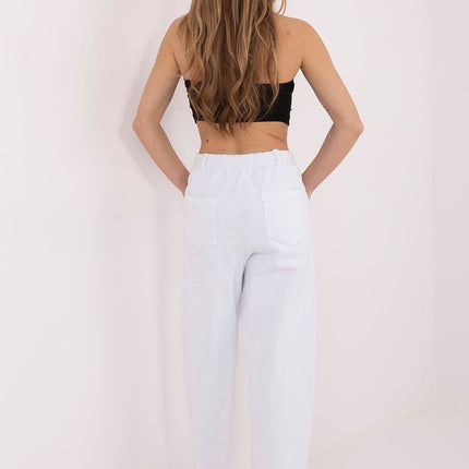 Rue Paris Women's Professional Corduroy Trousers with Pockets, Slim Fi