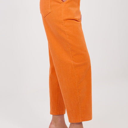 Rue Paris Women's Professional Corduroy Trousers with Stretch Fit