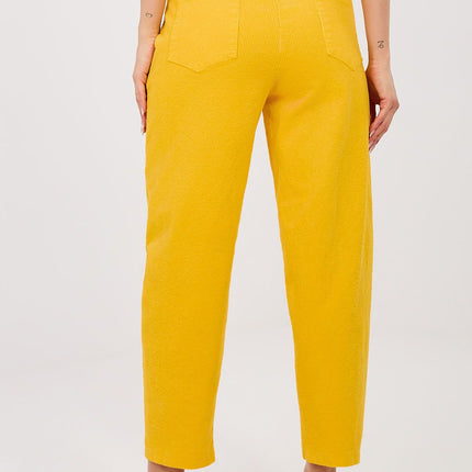 Rue Paris Women's Professional Corduroy Trousers with Stretch Fit