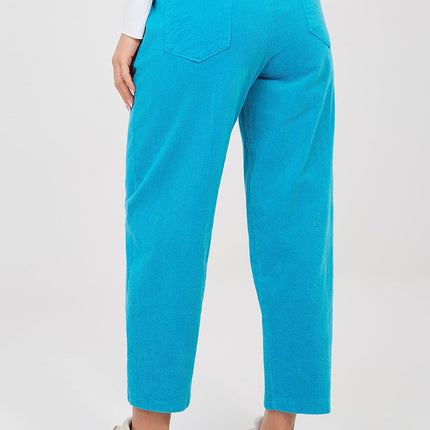 Rue Paris Professional Corduroy Trousers with Stretch and Tailored Fit