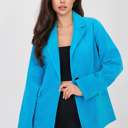 Rue Paris Women's Professional Tailored Jacket with Pockets & Lining