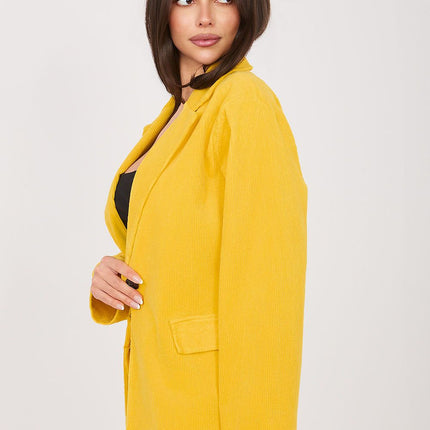 Rue Paris Women's Professional Tailored Jacket with Pockets & Lining