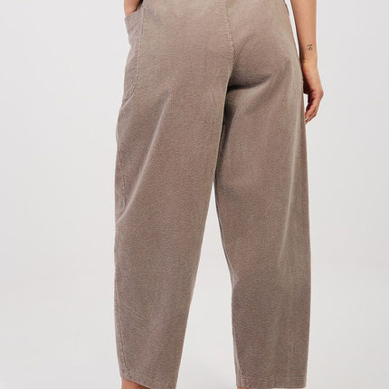 Rue Paris Professional Corduroy Trousers with Stretch & Pockets