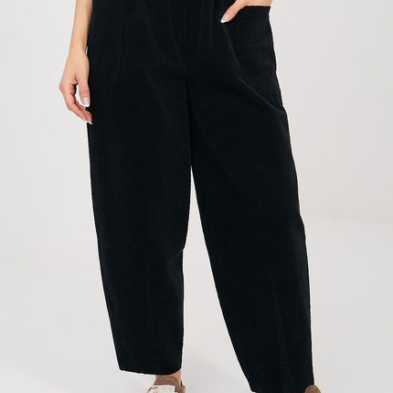 Rue Paris Professional Corduroy Trousers with Stretch & Pockets