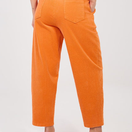 Rue Paris Women's Professional Corduroy Trousers with Stretch Fit