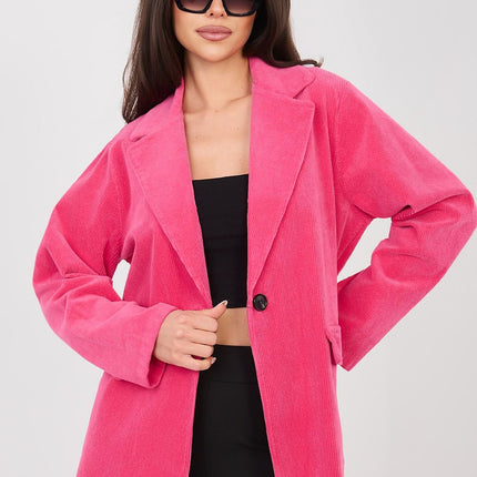 Rue Paris Women's Professional Tailored Jacket with Pockets & Lining