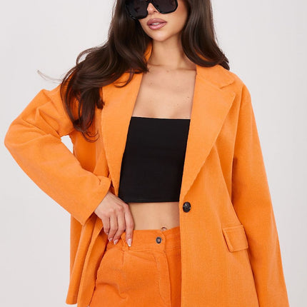 Rue Paris Women's Professional Tailored Jacket with Pockets & Lining