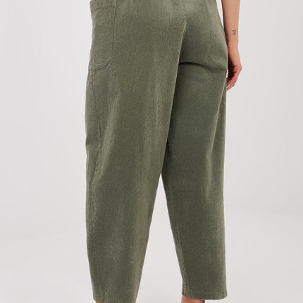 Rue Paris Professional Corduroy Trousers with Stretch & Pockets