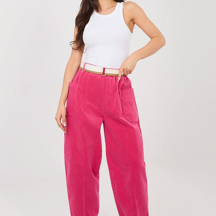 Rue Paris Professional Corduroy Trousers with Stretch & Pockets