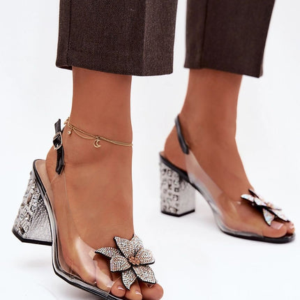 Step in Style Elegant Heel Sandals with Cushioned Footbed and Adjustab