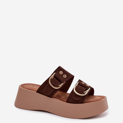 Step in Style Women's Platform Sandals with Cushioned Insole and Adjus