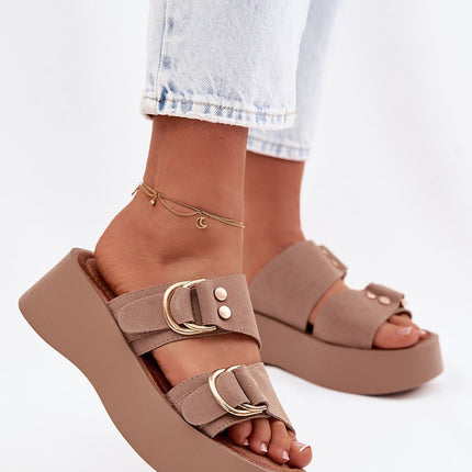 Step in Style Women's Platform Sandals with Cushioned Insole and Adjus
