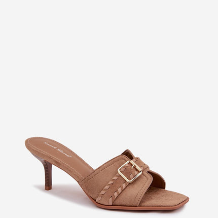 Step in Style Elegant Heeled Sandals with Cushioned Footbed
