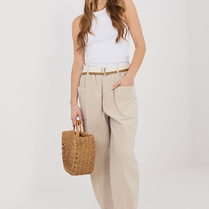 Rue Paris Professional Corduroy Trousers with Stretch & Pockets