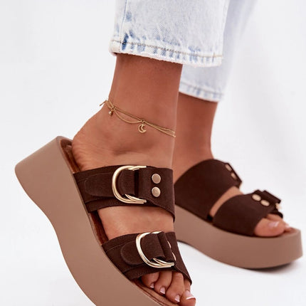 Step in Style Women's Platform Sandals with Cushioned Insole and Adjus