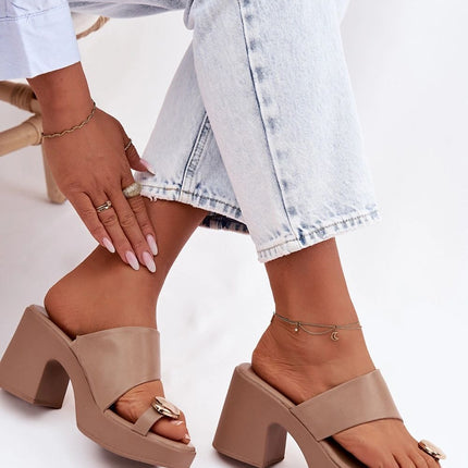 Step in Style Women's Heeled Sandals with Cushioned Footbed and Adjust