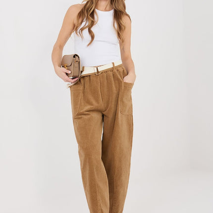 Rue Paris Professional Corduroy Trousers with Stretch & Pockets