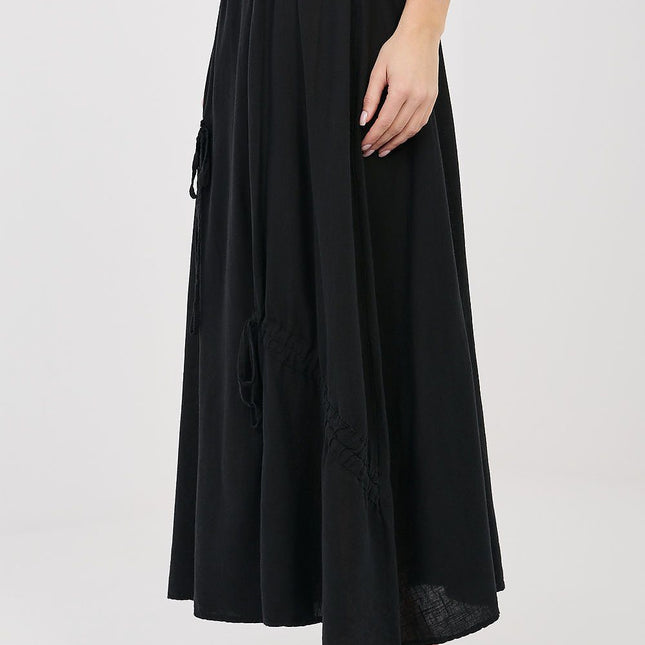 Italy Moda Elegant Long Skirt with Pleated Design and Comfortable Fit