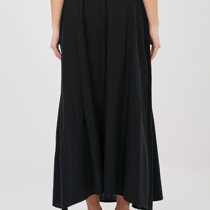 Italy Moda Elegant Long Skirt with Pleated Design and Comfortable Fit
