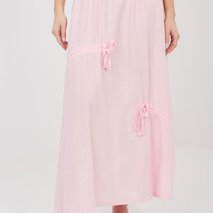 Italy Moda Elegant Long Skirt with Pleated Design and Comfortable Fit