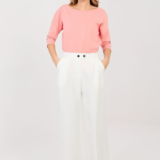 Rue Paris Women's Professional Trousers with Slim Fit and Stretch Fabr