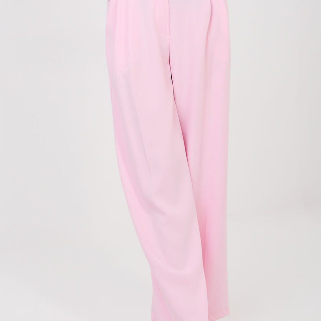 Rue Paris Women's Professional Trousers with Stretch Fabric & Pockets