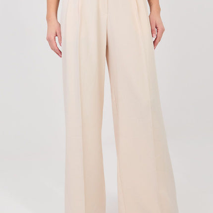 Rue Paris Women's Professional Trousers with Tailored Fit and Pockets