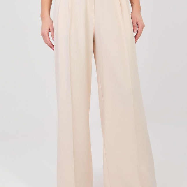 Rue Paris Women's Professional Trousers with Tailored Fit and Pockets