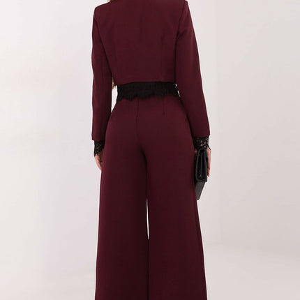 Rue Paris Women's Professional Trousers with Stretch Fabric & Pockets