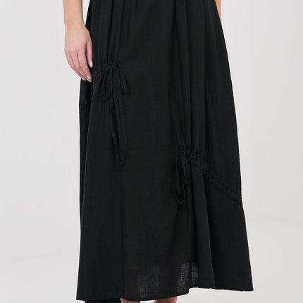 Italy Moda Elegant Long Skirt with Pleated Design and Comfortable Fit
