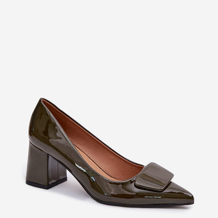 Eco Leather Block Heel Pumps – Pointed Toe, Elegant Comfort - Très Elite