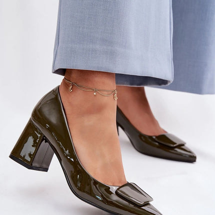 Eco Leather Block Heel Pumps – Pointed Toe, Elegant Comfort - Très Elite