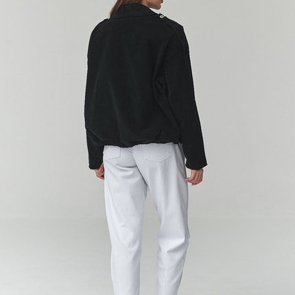 Makadamia Women's Corduroy Jacket with Pockets and Button Closure