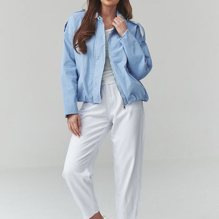 Makadamia Women's Corduroy Jacket with Pockets and Button Closure