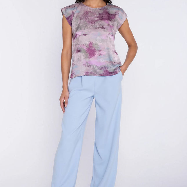Nife Women's Professional Trousers with Tailored Fit and Stretch Fabri