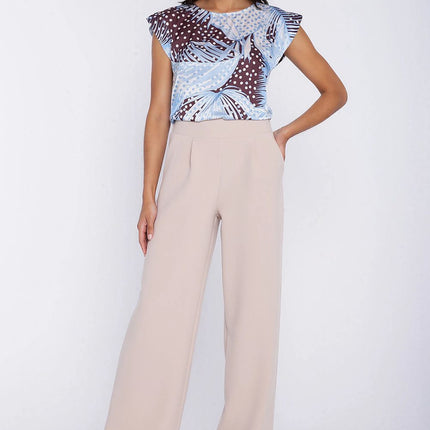 Nife Women's Professional Trousers with Tailored Fit and Stretch Fabri