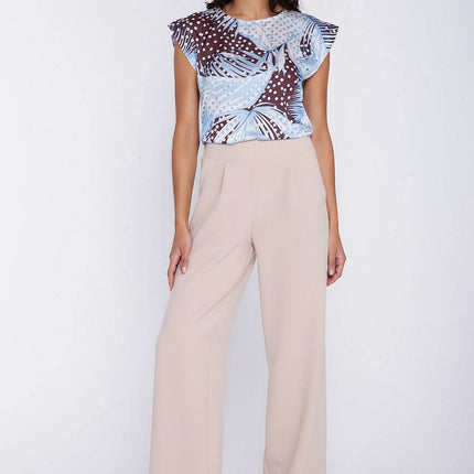 Nife Women's Professional Trousers with Tailored Fit and Stretch Fabri