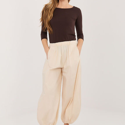 Rue Paris Women's Professional Trousers with Tailored Fit and Stretch