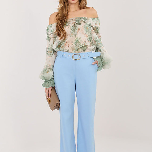 Rue Paris Women's Professional Trousers with Stretch and Pockets
