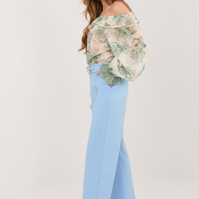 Rue Paris Women's Professional Trousers with Stretch and Pockets