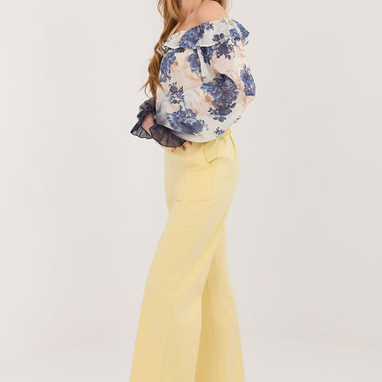 Rue Paris Women's Professional Trousers with Stretch and Pockets