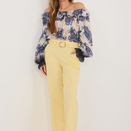Rue Paris Women's Professional Trousers with Stretch and Pockets